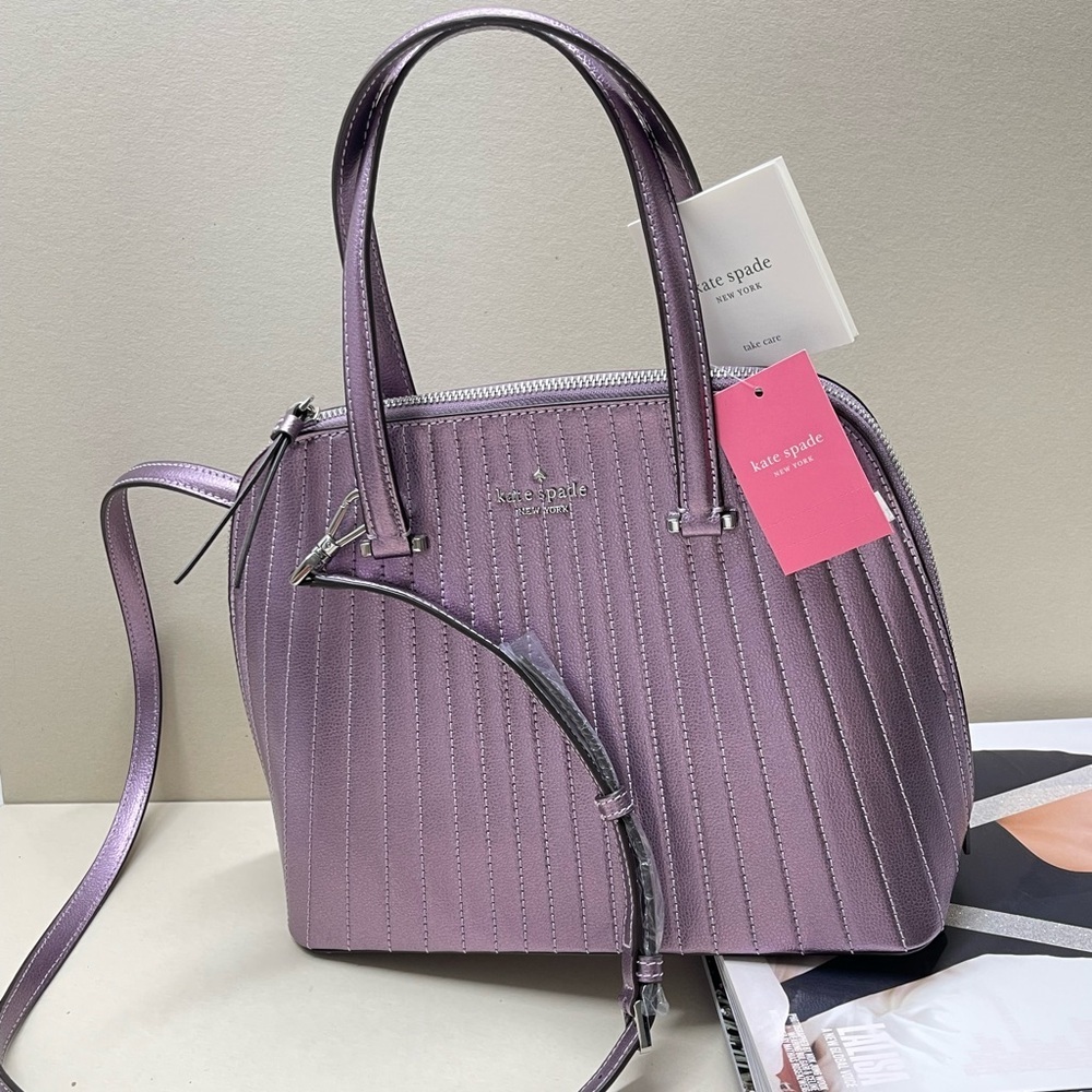 (new+tag) Kate Spade medium dome satchel crossbody leather lavender